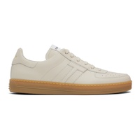 톰포드 TOM FORD Beige Smoothe Leather Radcliffe Sneakers 242076M237004