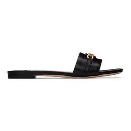 톰포드 TOM FORD Black Leather Whitney Sandals 242076F124003