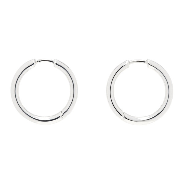  톰 우드 Tom Wood Silver Classic Hoop Medium Earrings 241762M144007