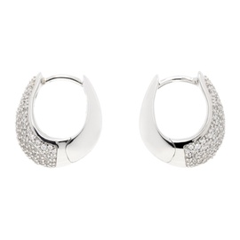 톰 우드 Tom Wood Silver Ice Hoop Small Pave Earrings 241762M144003