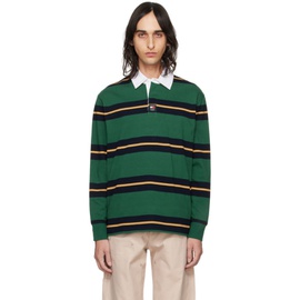 Tommy Jeans Green Rugby Stripe Polo 241844M212004