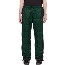Tommy Jeans Green & Black Checkerboard Down Trousers 231844M191001