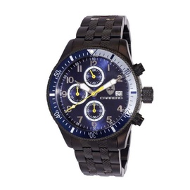 Torino Carrero MEN'S LaserGraph Chronograph Stainless Steel Blue Dial Watch CB17733BUSVJ