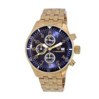 Torino Carrero MEN'S LaserGraph Chronograph Stainless Steel Blue Dial Watch CG17733BUJ