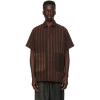 UMA WANG Brown Terry Shirt 241973M192008