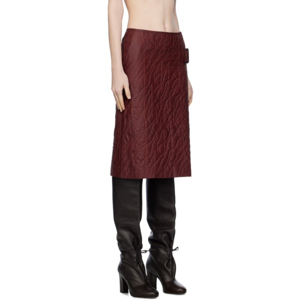  UMBER POSTPAST Brown Garment-Dyed Midi Skirt 232731F092008