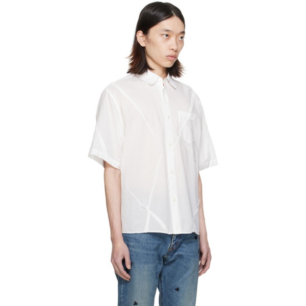  언더커버 UNDERCOVER White Pinched Seam Shirt 241414M192015