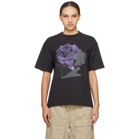 언더커버 UNDERCOVER Black Flower T-Shirt 241414F110005