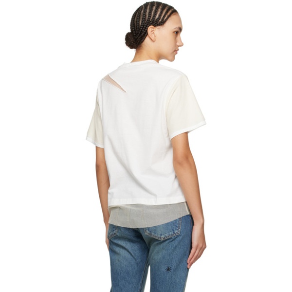  언더커버 UNDERCOVER 오프화이트 Off-White Paneled T-Shirt 241414F110006