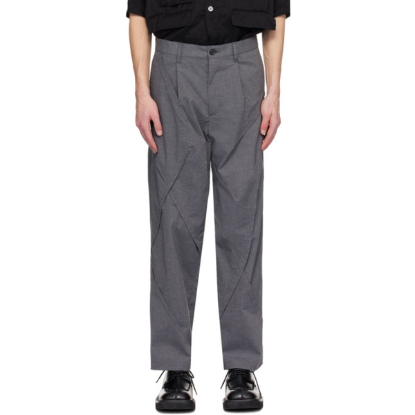  언더커버 UNDERCOVER Gray Paneled Trousers 241414M191006