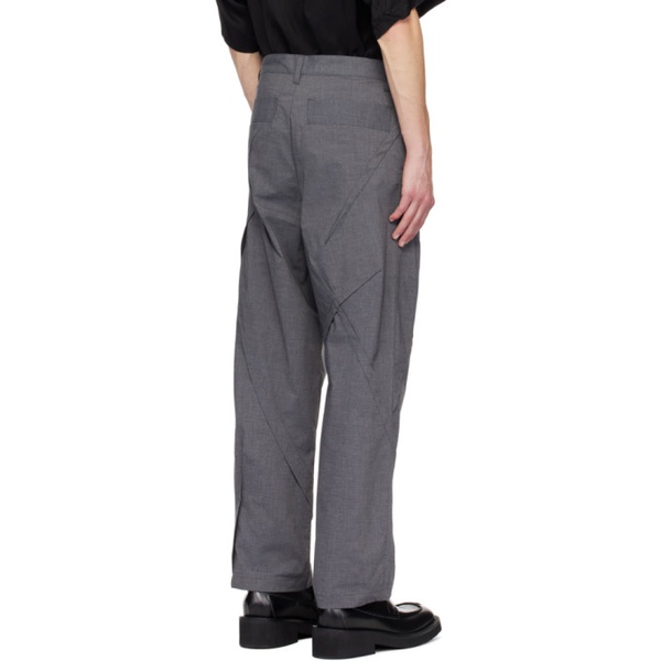  언더커버 UNDERCOVER Gray Paneled Trousers 241414M191006