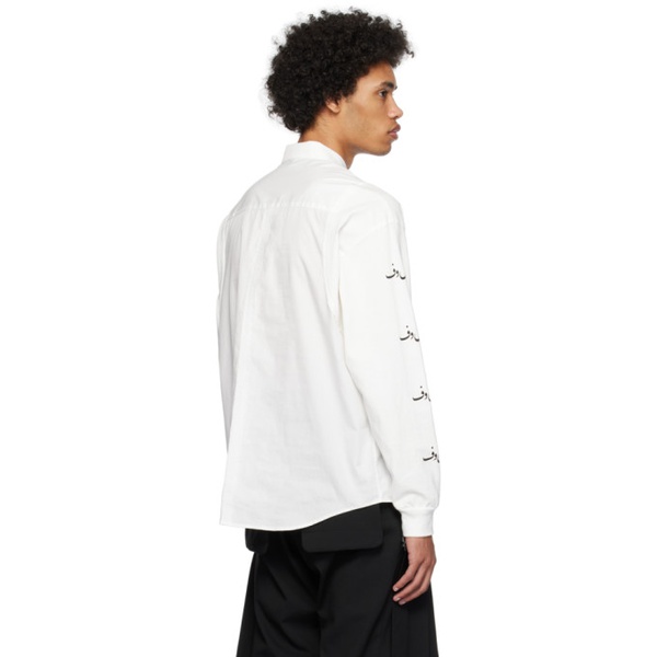  언더커버 UNDERCOVER White Paneled Shirt 232414M192000