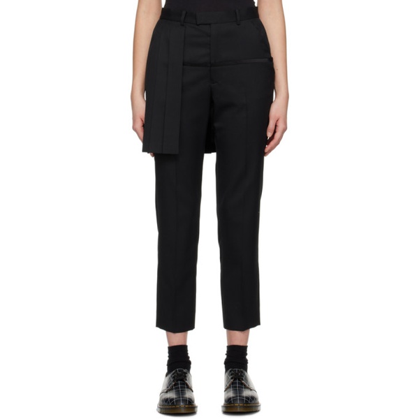  언더커버 UNDERCOVER Black Pleated Trousers 231414F087000