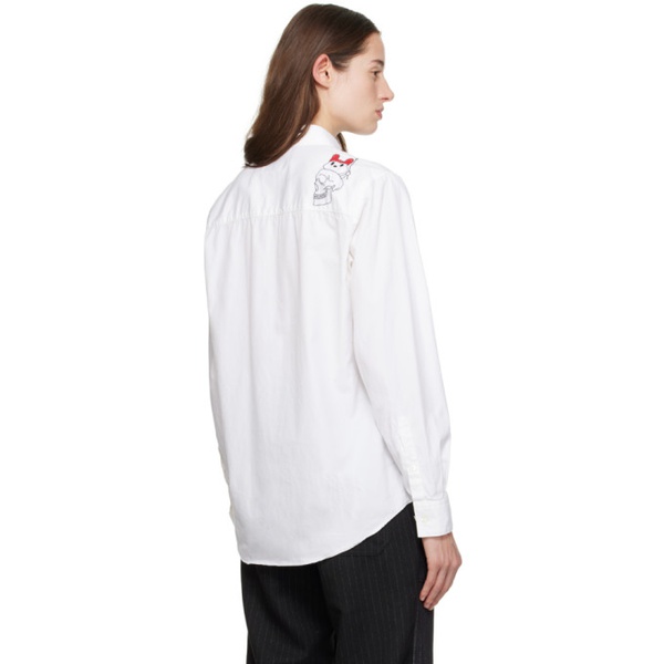  언더커버 UNDERCOVER White Embroidered Shirt 232414F109001