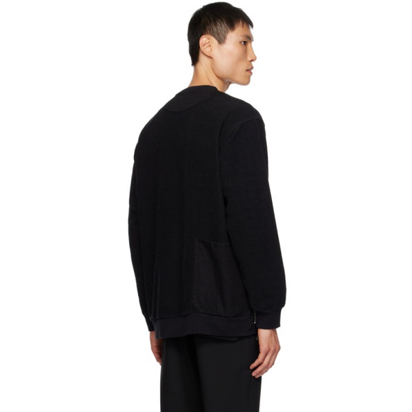  언더커버 UNDERCOVER Black Zip Panel Sweatshirt 232414M204005