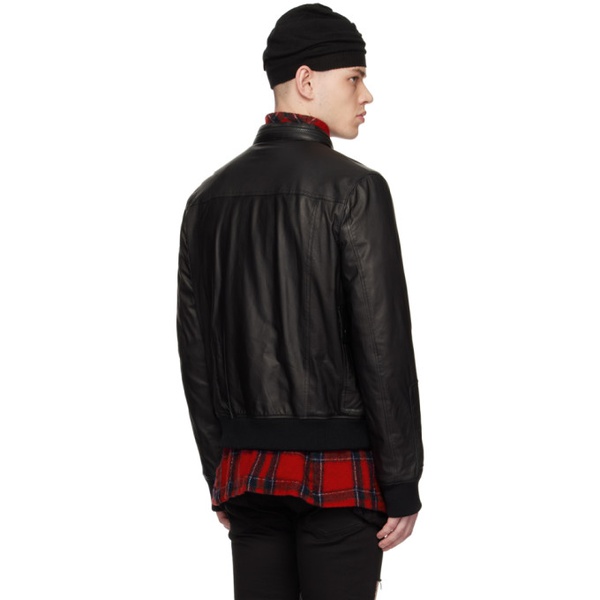  언더커버 UNDERCOVER Black Zip Leather Jacket 231414M181003
