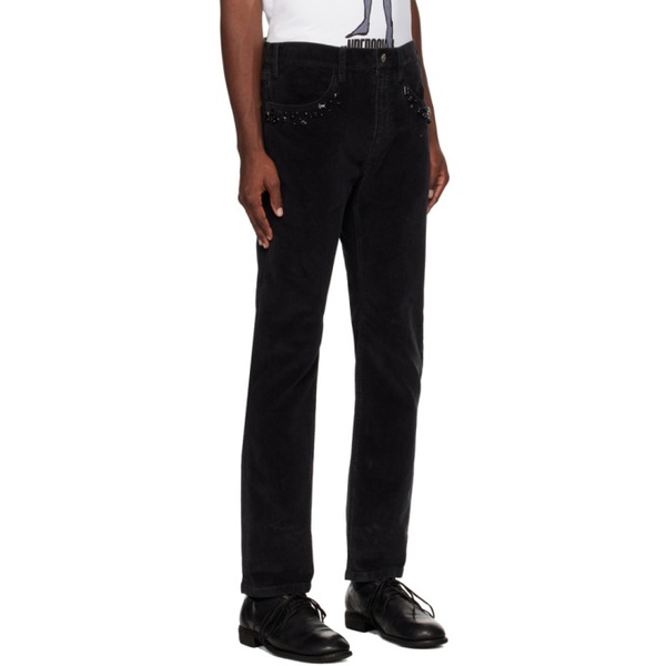  언더커버 UNDERCOVER Black Zip Trousers 232414M186001
