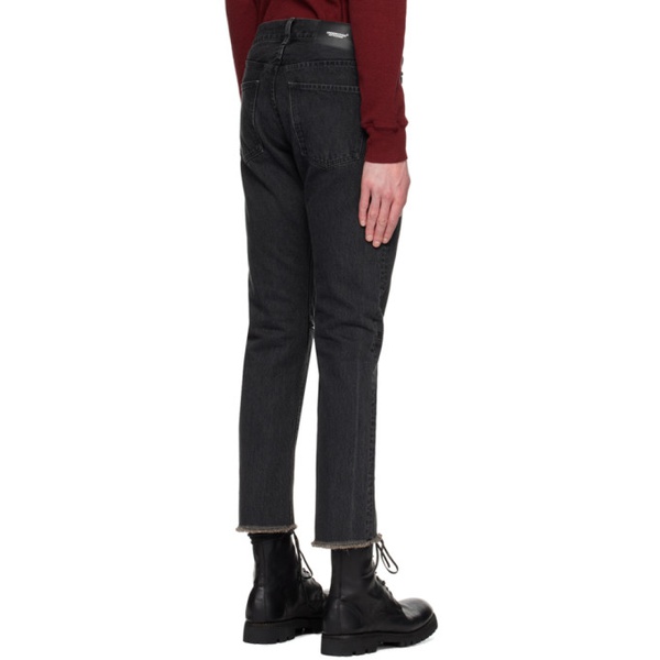  언더커버 UNDERCOVER Black Zip Jeans 231414M186000