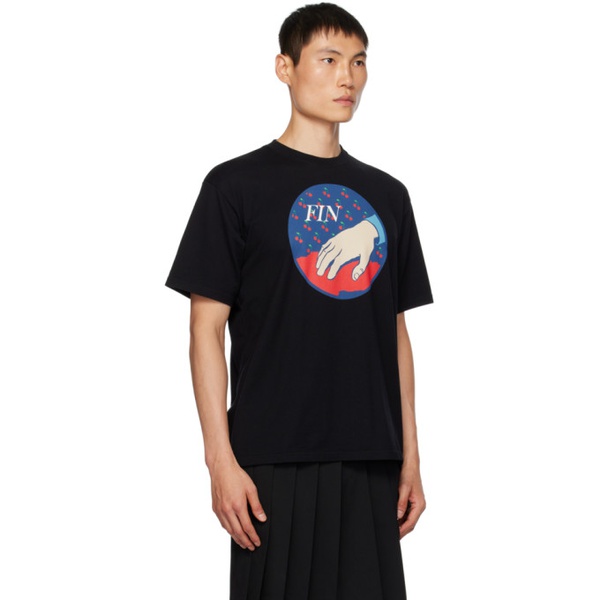  언더커버 UNDERCOVER Black Printed T-Shirt 232414M213025