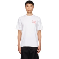 언더커버 UNDERCOVER White Flocked T-Shirt 232414M213010