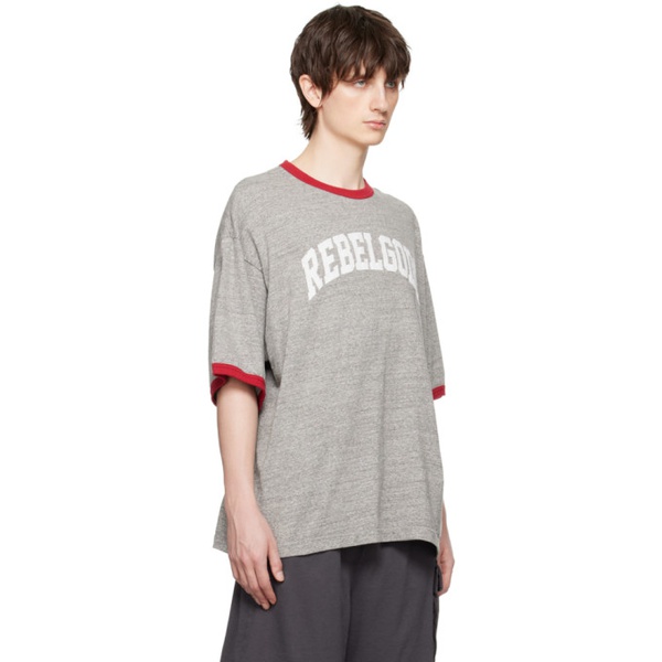 언더커버 UNDERCOVER Gray Applique T-Shirt 231414M213011