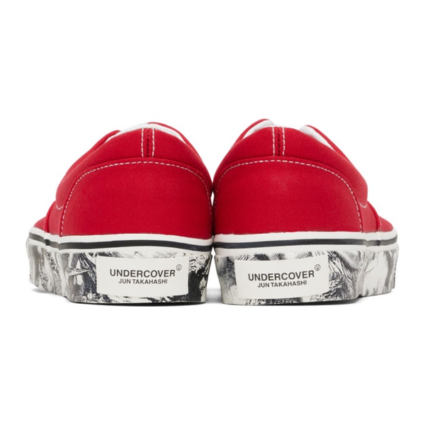  언더커버 UNDERCOVER Red Printed Sneakers 231414M237008
