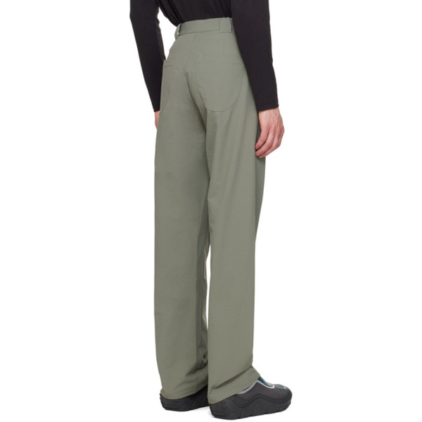  Uncertain Factor Khaki Roll Trousers 241985M191029