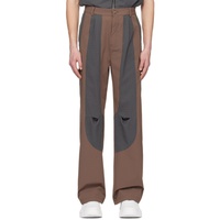 Uncertain Factor Brown & Gray Mirage No. 2 Trousers 231985M191020