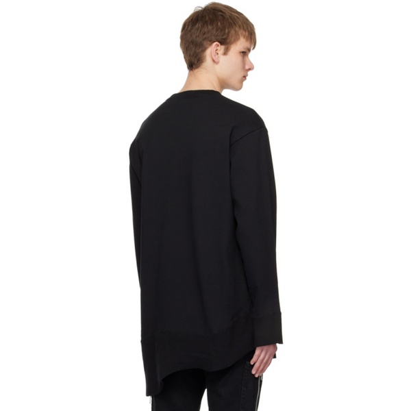  언더커버리즘 언더커버 Undercoverism Black Asymmetric Sweatshirt 231822M204002