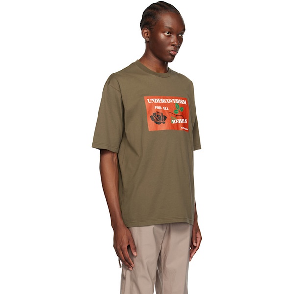  언더커버리즘 언더커버 Undercoverism Brown Graphic T-Shirt 231822M213014