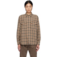 Uniform Bridge Beige Check Shirt 241155M192002