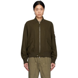 Uniform Bridge Khaki MA-1 Bomber Jacket 241155M175001