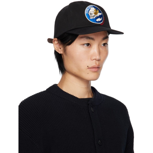  Uniform Bridge Black Flying Skull Cap 241155M139001