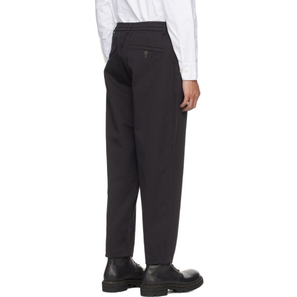  Universal Works Black Pleated Trousers 241674M191008