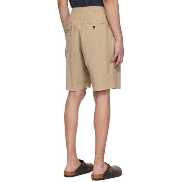  Universal Works Taupe Pleated Shorts 241674M193001