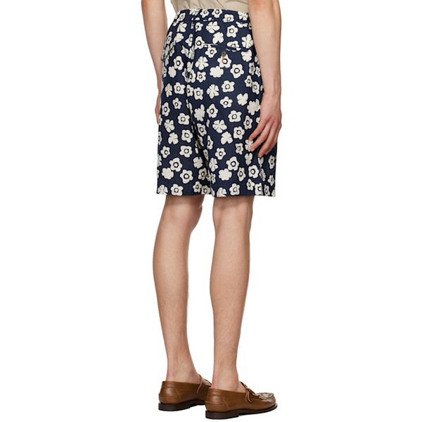  Universal Works Navy Floral Shorts 231674M193000