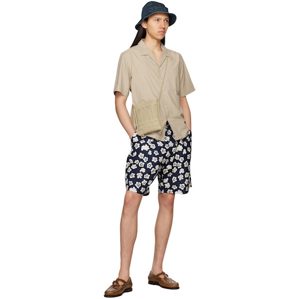  Universal Works Navy Floral Shorts 231674M193000