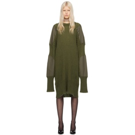 VAQUERA Khaki Military Midi Dress 232999F054001