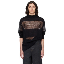 VAQUERA Black Semi-Sheer Sweater 241999M201000