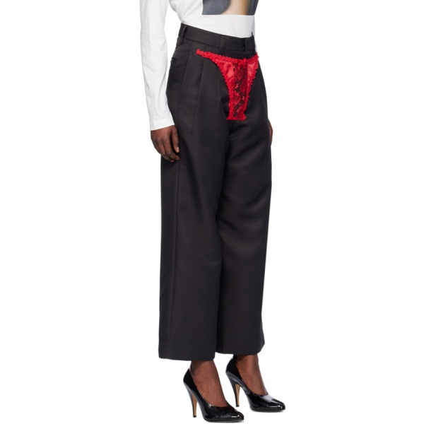  VAQUERA Black & Red Underwear Trousers 232999F087000