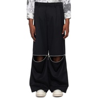 VAQUERA Black Zip Trousers 241999M191000