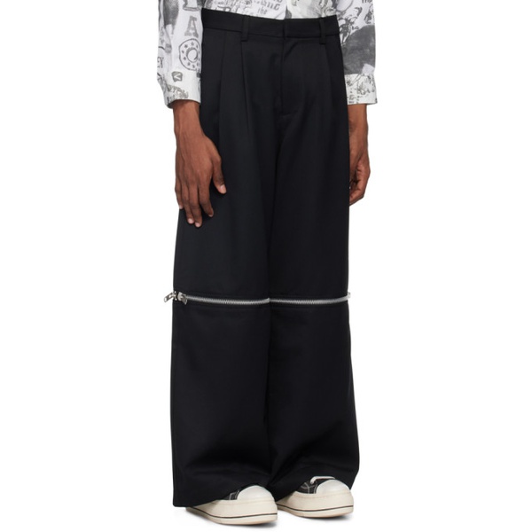  VAQUERA Black Zip Trousers 241999M191000
