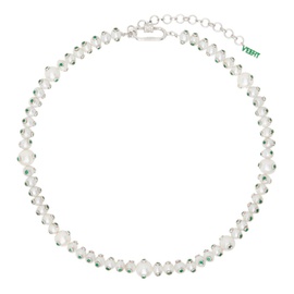 VEERT White The Green Polka Dot Freshwater Pearl Necklace 241999M145012