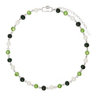 VEERT White Gold The Single Multi Green Freshwater Pearl Necklace 241999M145011