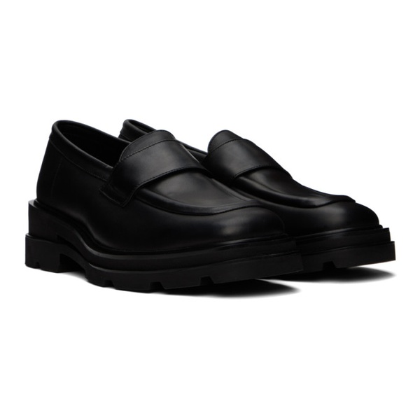  VEIN Black Leather Loafers 241964M231000