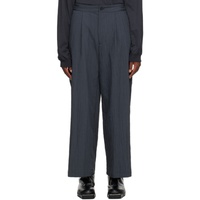 VEIN Gray Crinkled Trousers 232964M191002