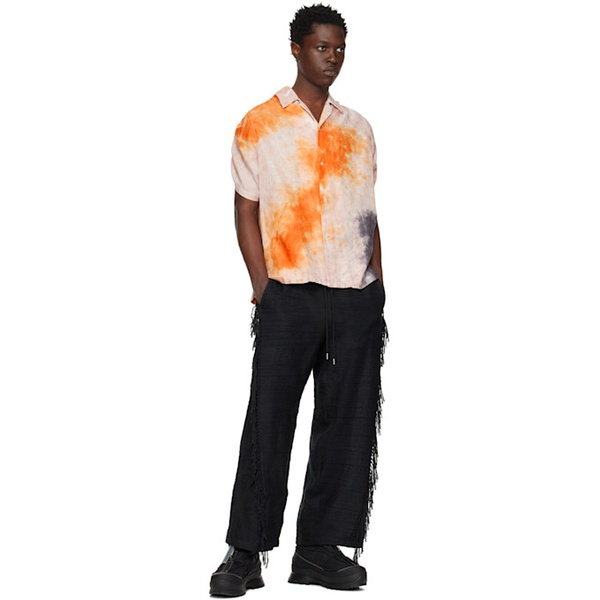  VEIN Orange Open Collar Shirt 231964M192003