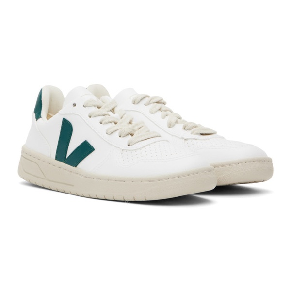  베자 VEJA White & Green V-10 Sneakers 232610F128023