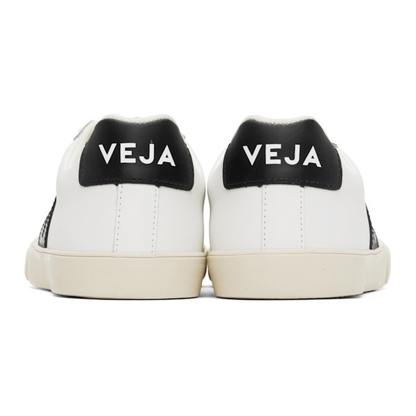  베자 VEJA White & Black Esplar Leather Sneakers 241610F128010