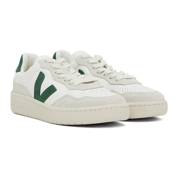  베자 VEJA White & Green V-90 Sneakers 241610F128020